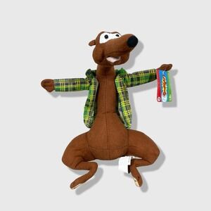 Nanco Foodfight! Cheasal T Weasel Plush Unisex 11" Brown Plaid Movie Promo